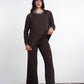 Wide Leg Viscose Front Seam Pants