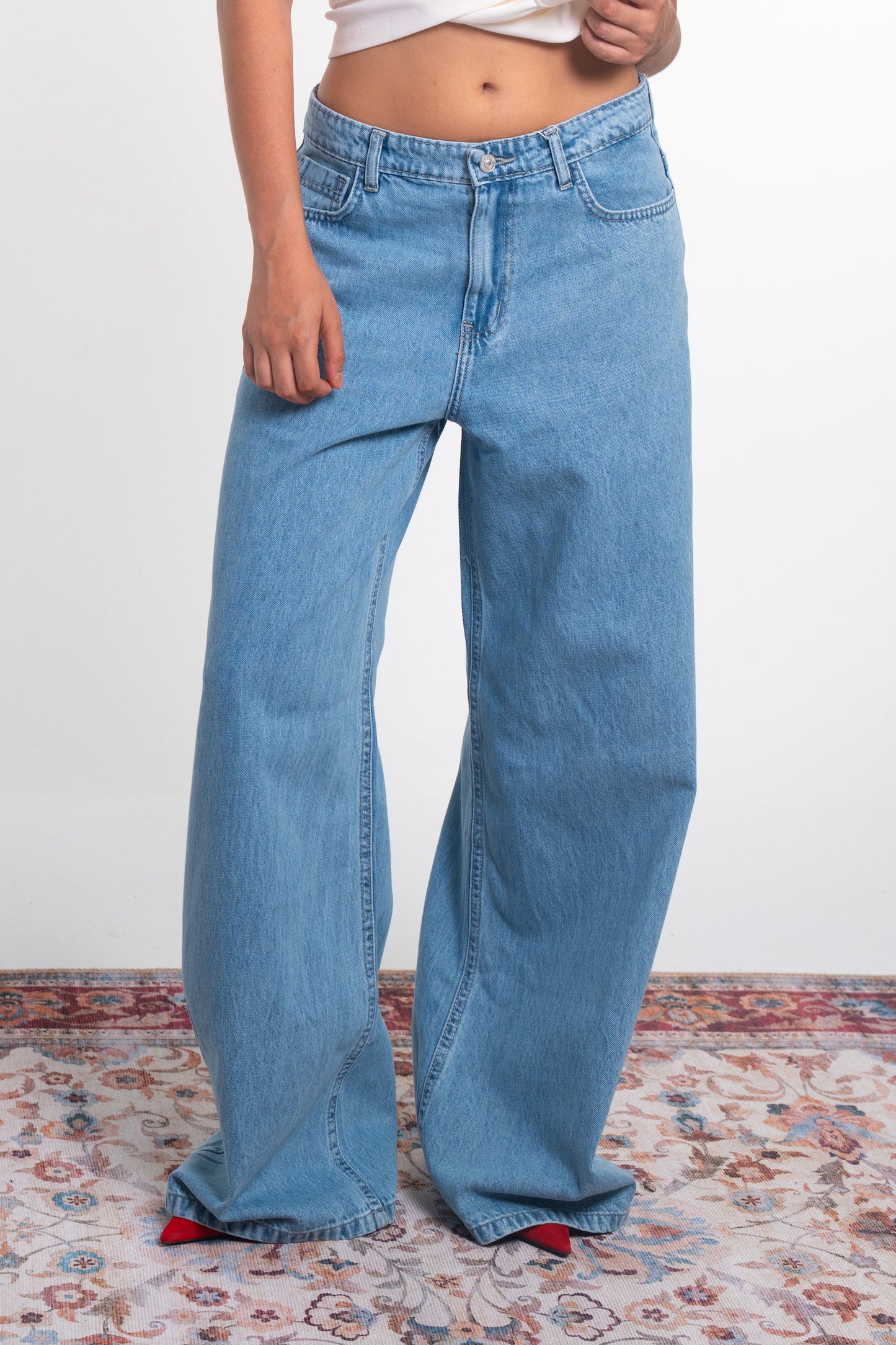 Wide Denim Pants