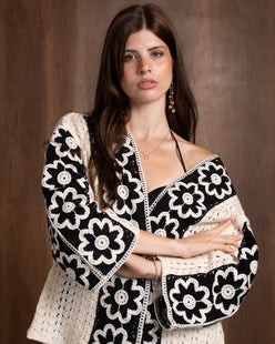 Floral Crochet Cardigan