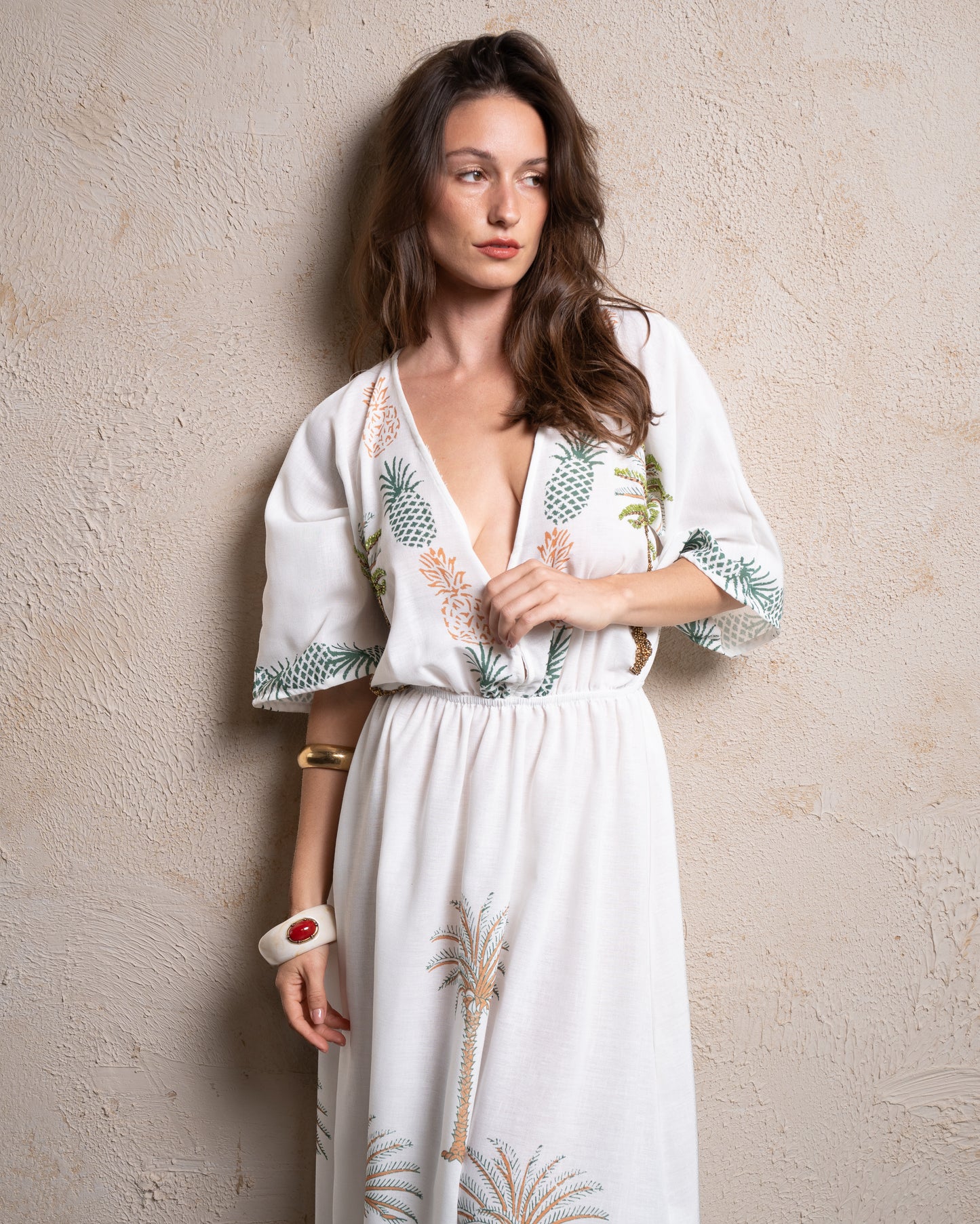 Palm Printed Dress