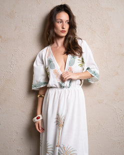 Palm Printed Dress