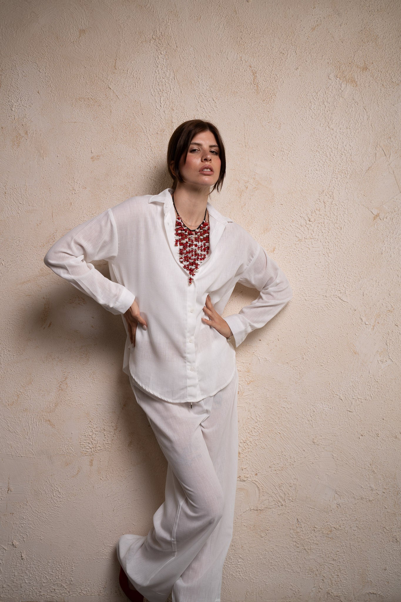 Relaxed Fit Wide-Leg Pants