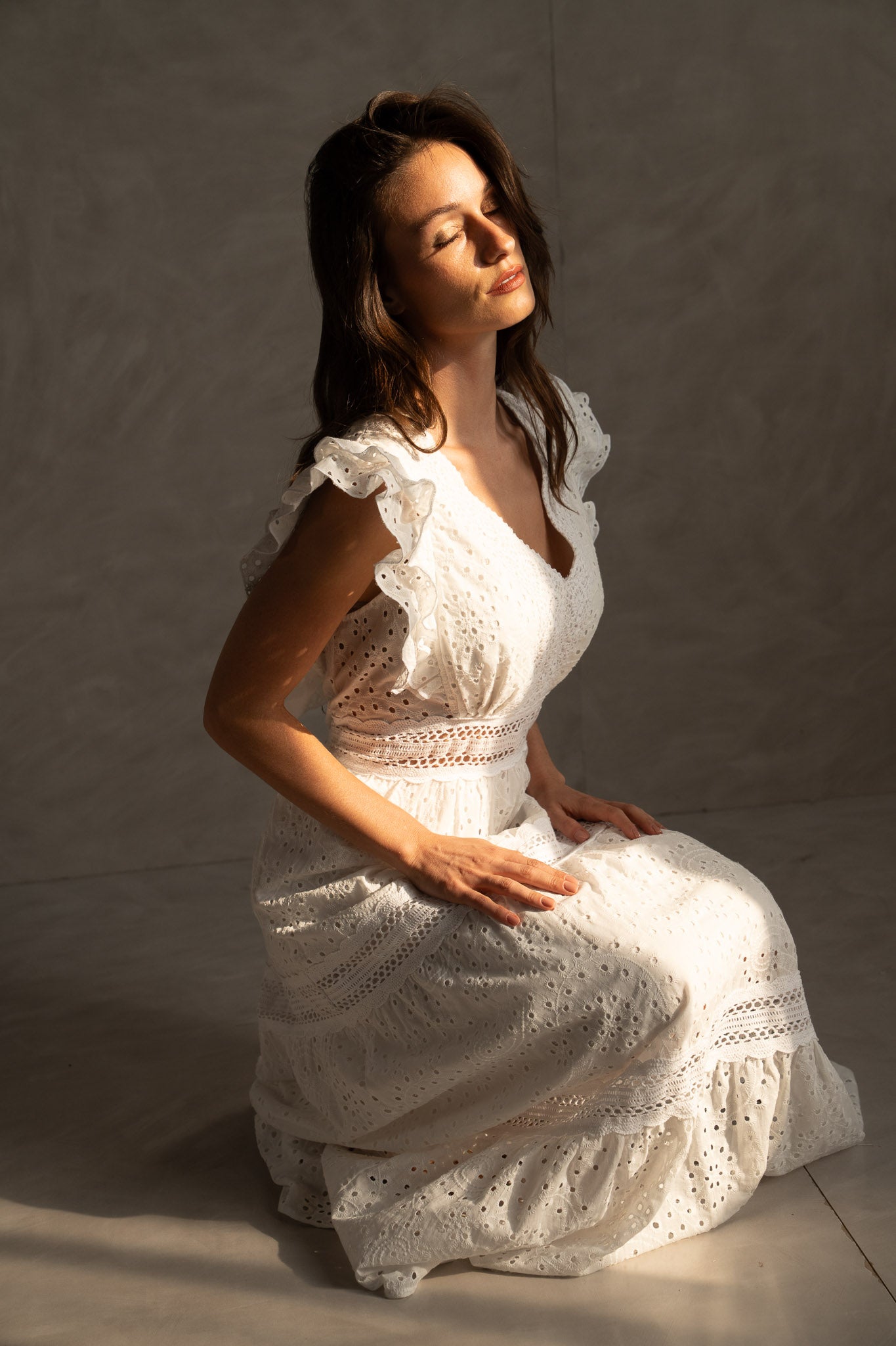 Broderie Tiered Dress