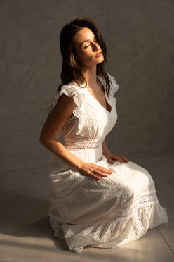 Broderie Tiered Dress