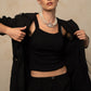 Hooded Drawstring Lounge Jacket