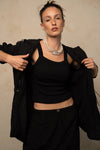 Hooded Drawstring Lounge Jacket