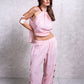 Beaded Cut-Out Pants