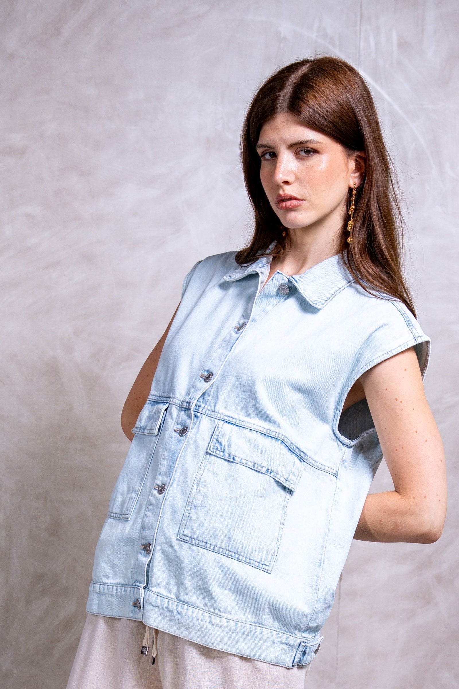 Light Denim Vest