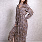 Leopard Print Maxi Shirt Dress