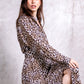 Leopard Print Maxi Shirt Dress