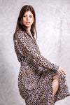 Leopard Print Maxi Shirt Dress
