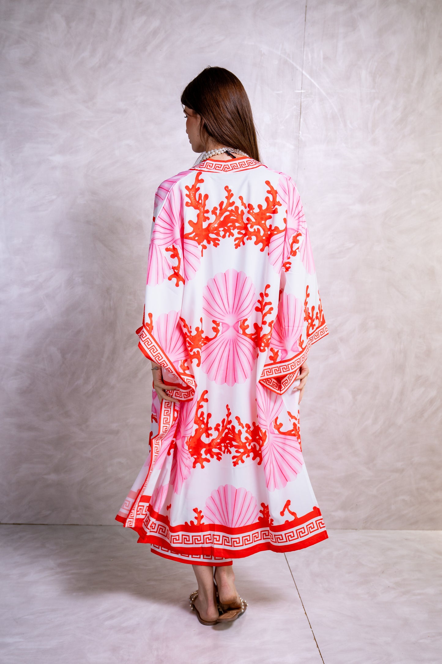 Corals Print Kimono