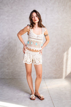 Crochet Tassel Beach Set