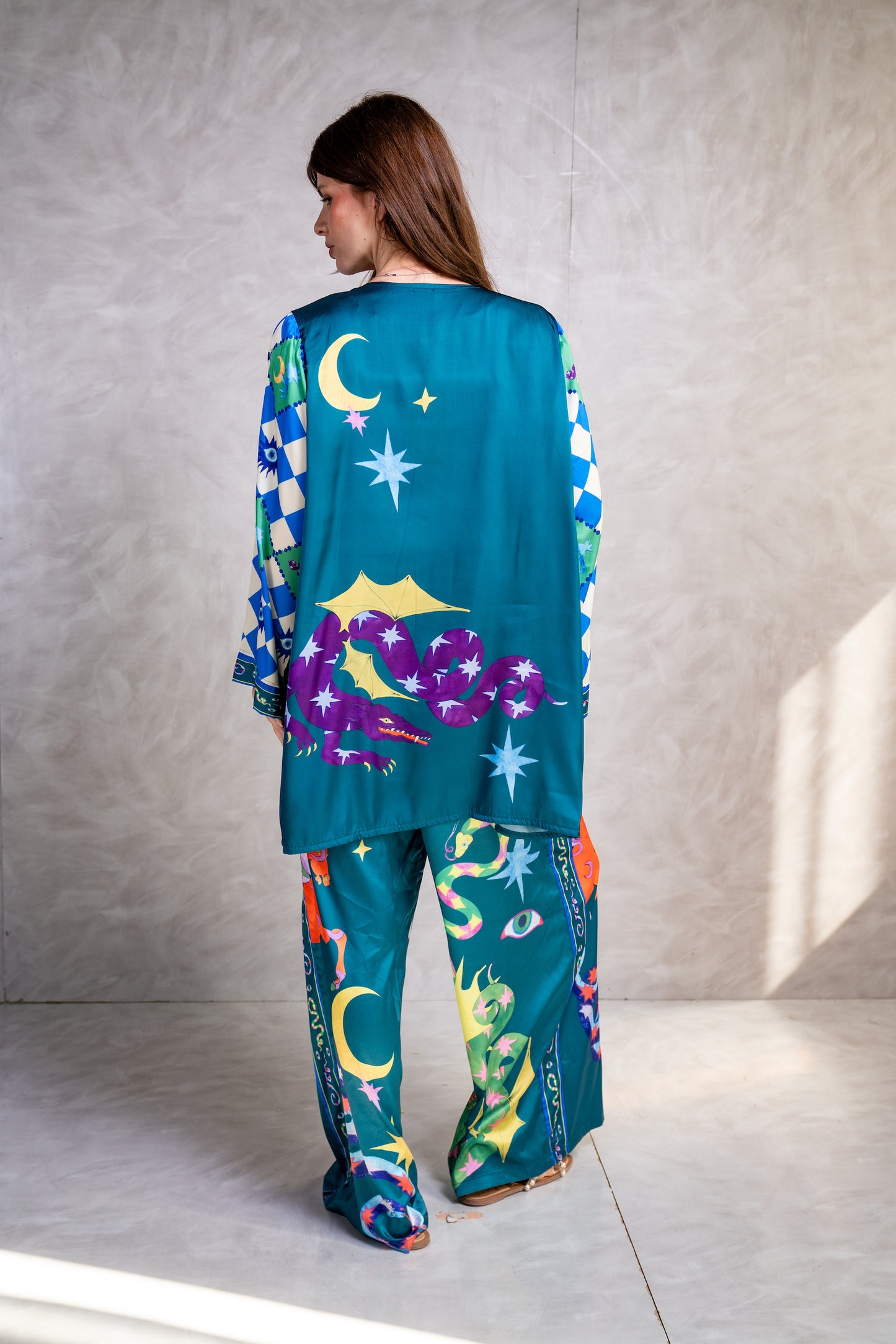 Cosmic Satin Kimono
