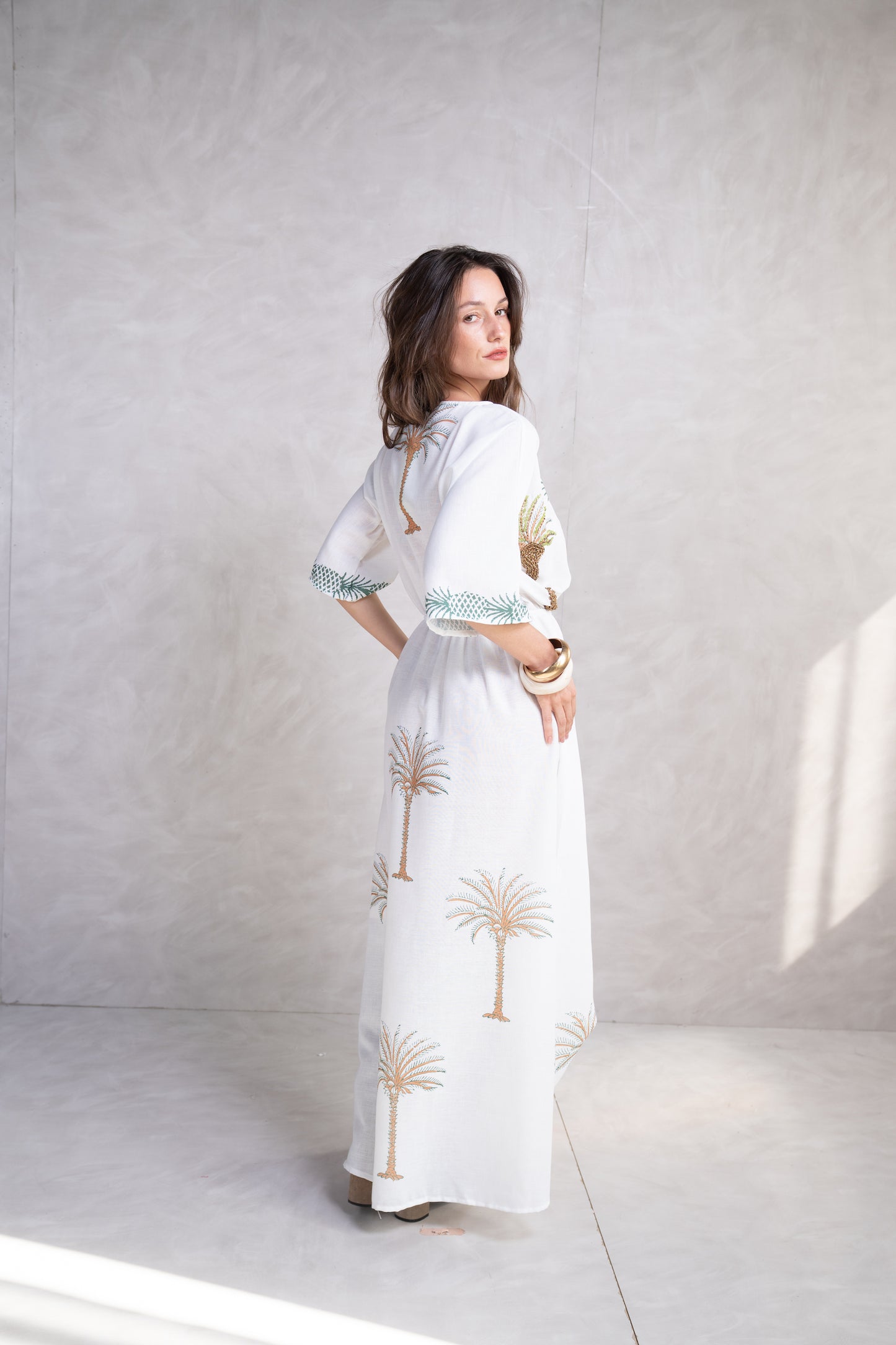 Palm Printed Dress