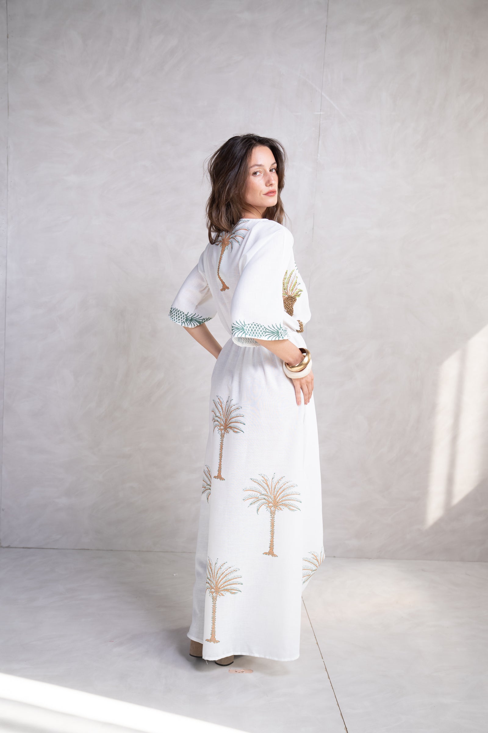 Palm Printed Dress