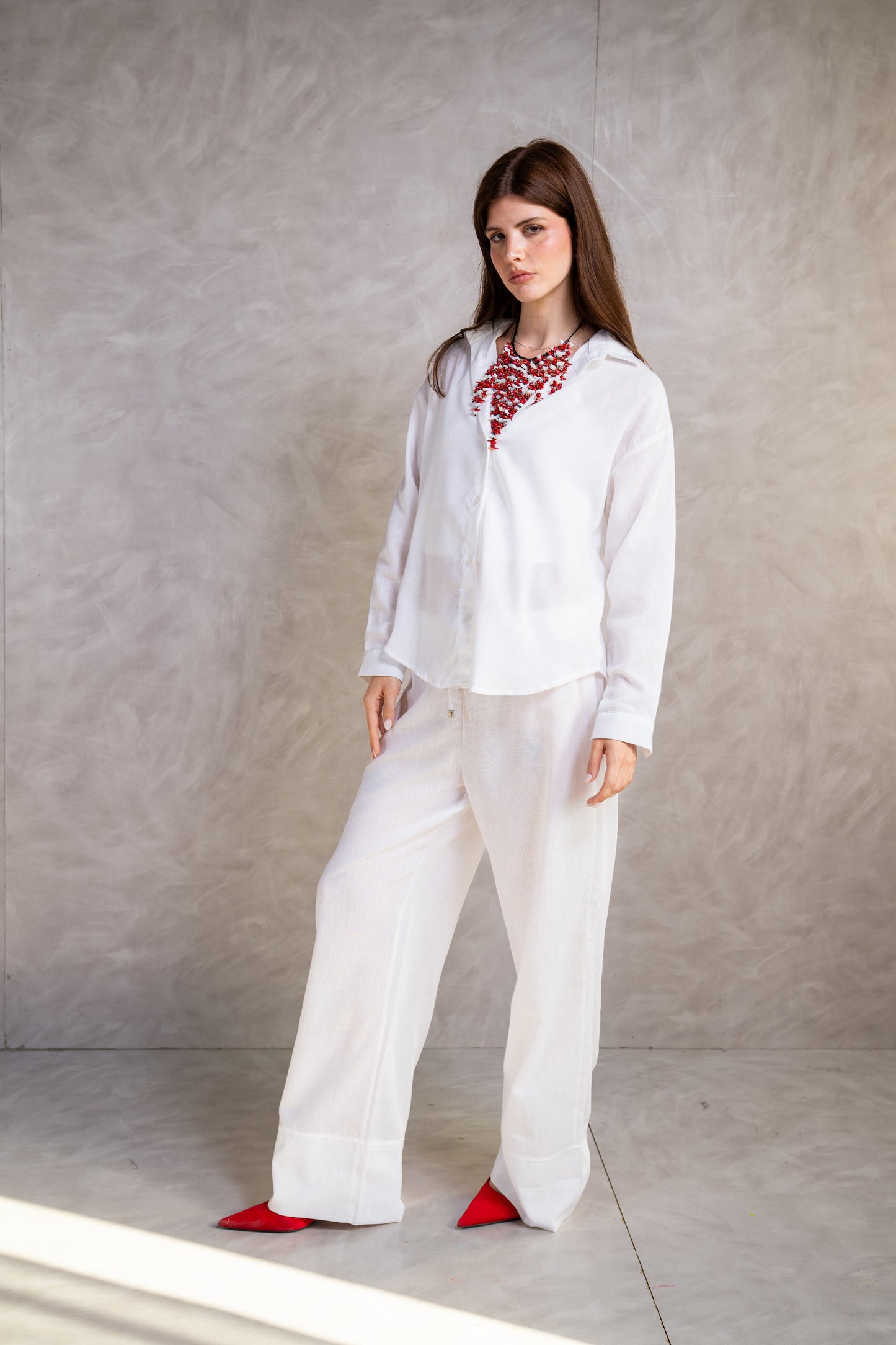 Dropped-Shoulder Relaxed Shirt