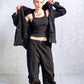 Hooded Drawstring Lounge Jacket