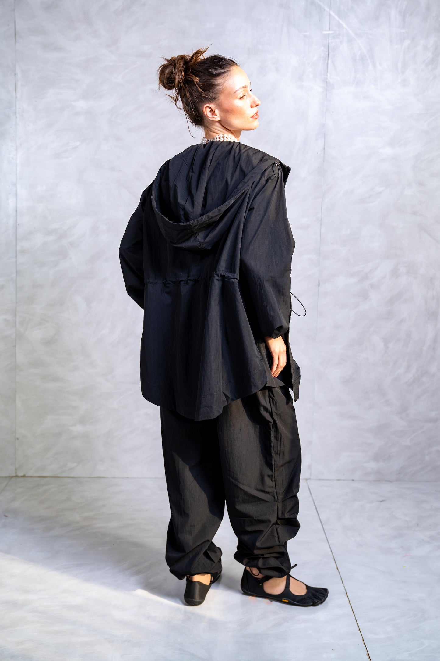 Hooded Drawstring Lounge Jacket