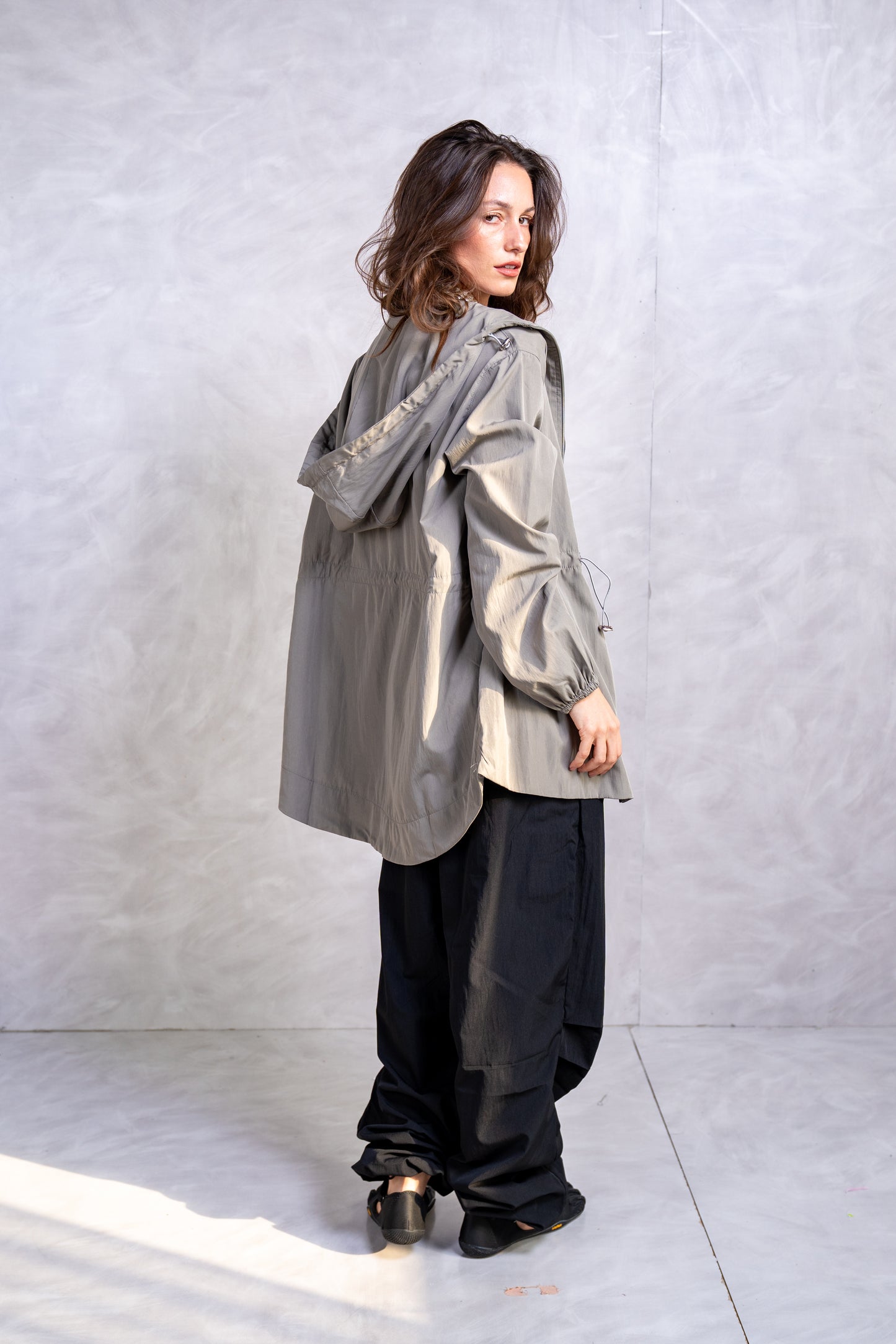 Hooded Drawstring Lounge Jacket