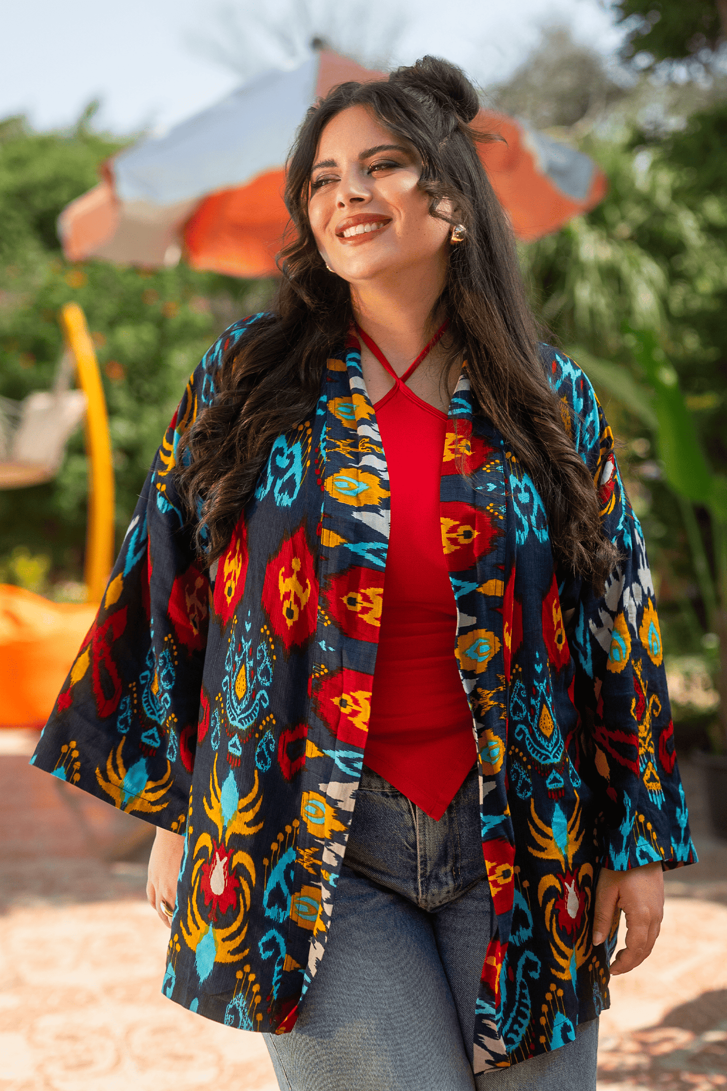 Elegant Printed Cardigan