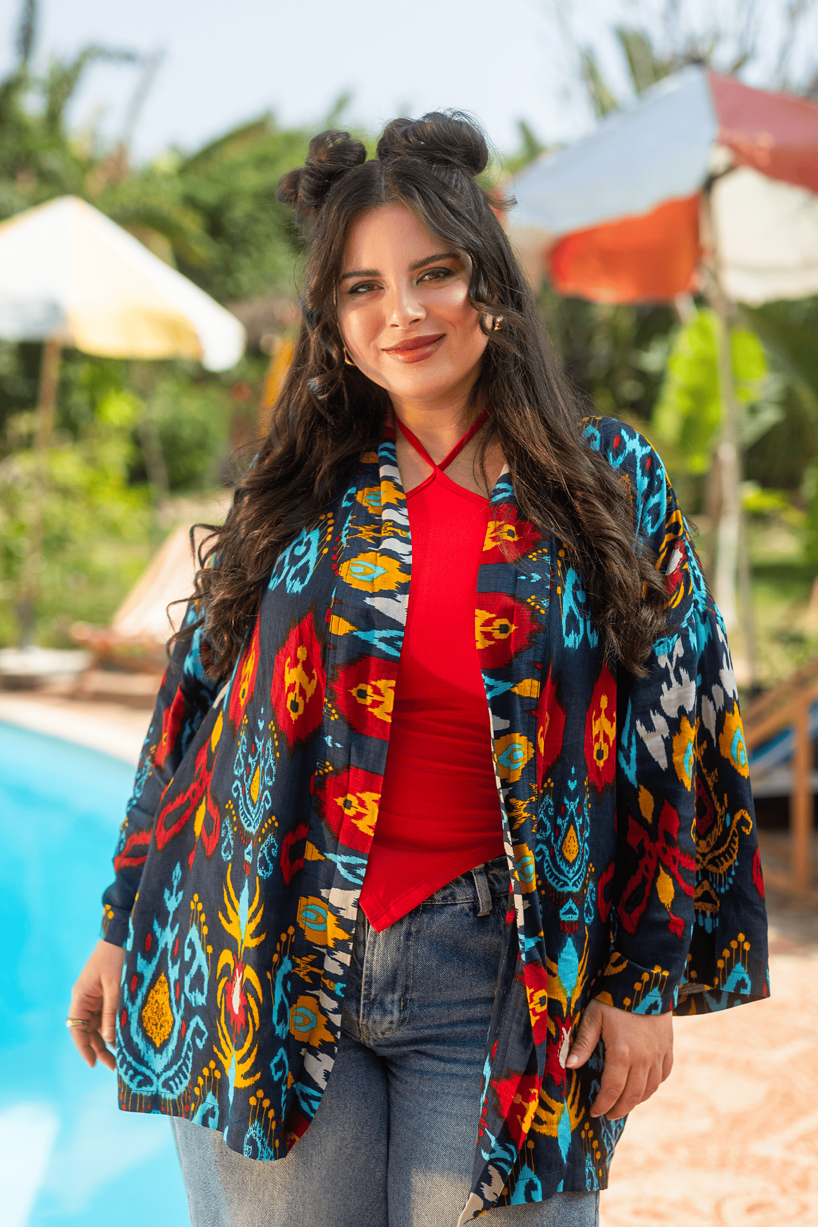 Elegant Printed Cardigan