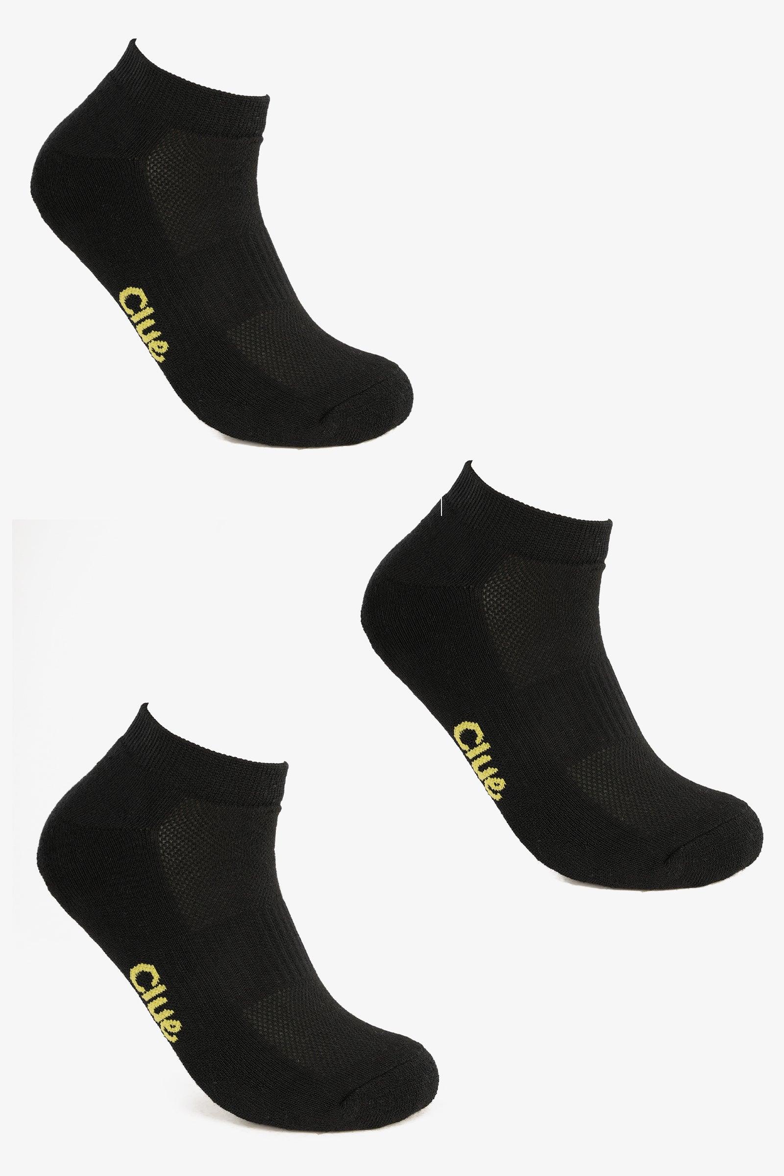 Solid Ankle Socks - 3 Pairs