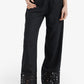 Embroidered Hem Pants