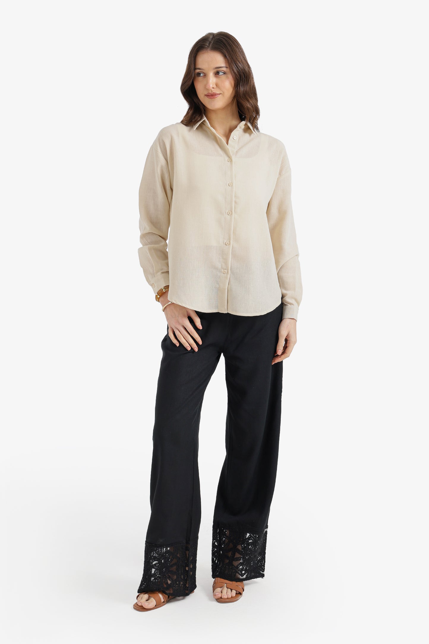 Dropped-Shoulder Relaxed Shirt