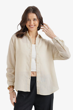 Dropped-Shoulder Relaxed Shirt