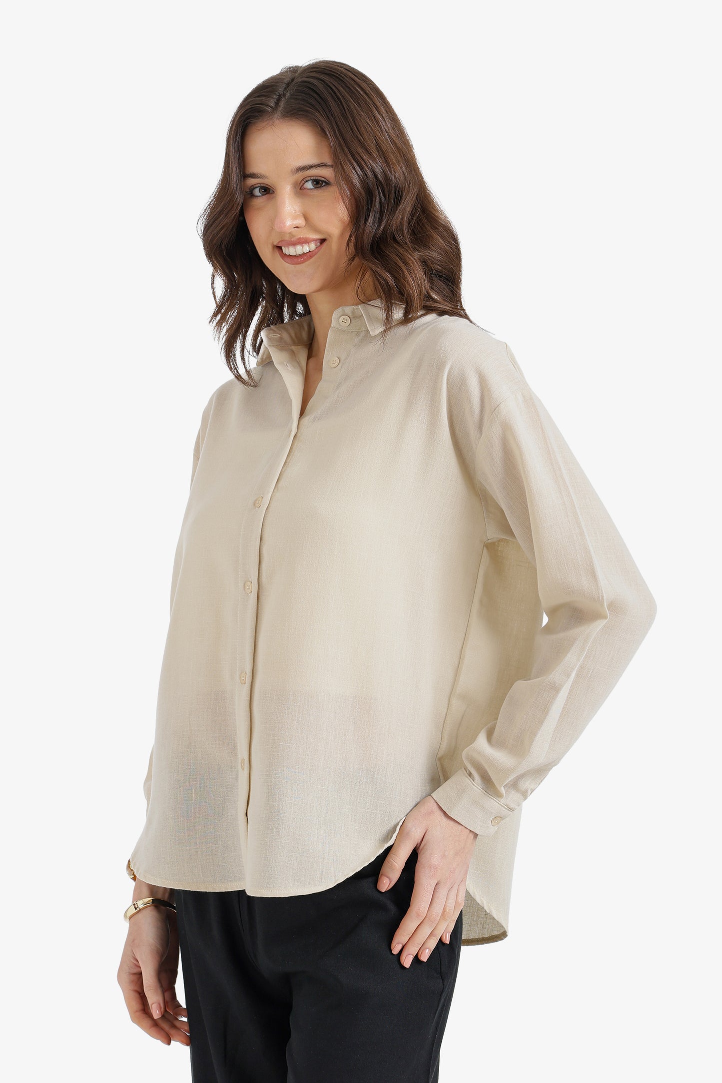 Dropped-Shoulder Relaxed Shirt