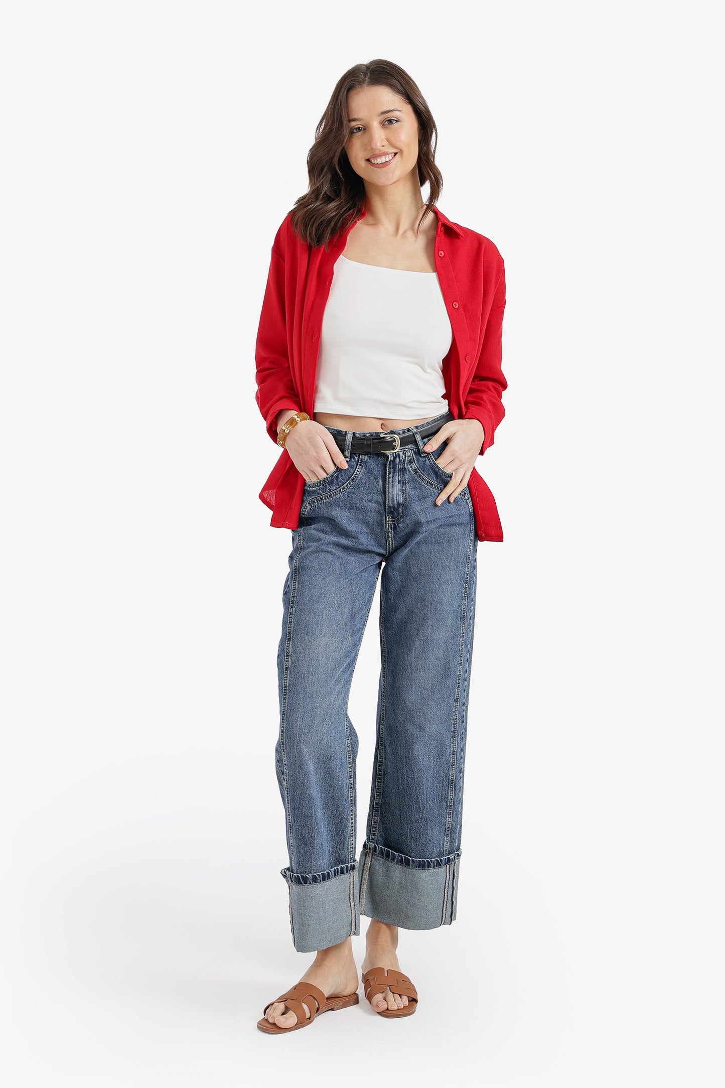 Dropped-Shoulder Relaxed Shirt