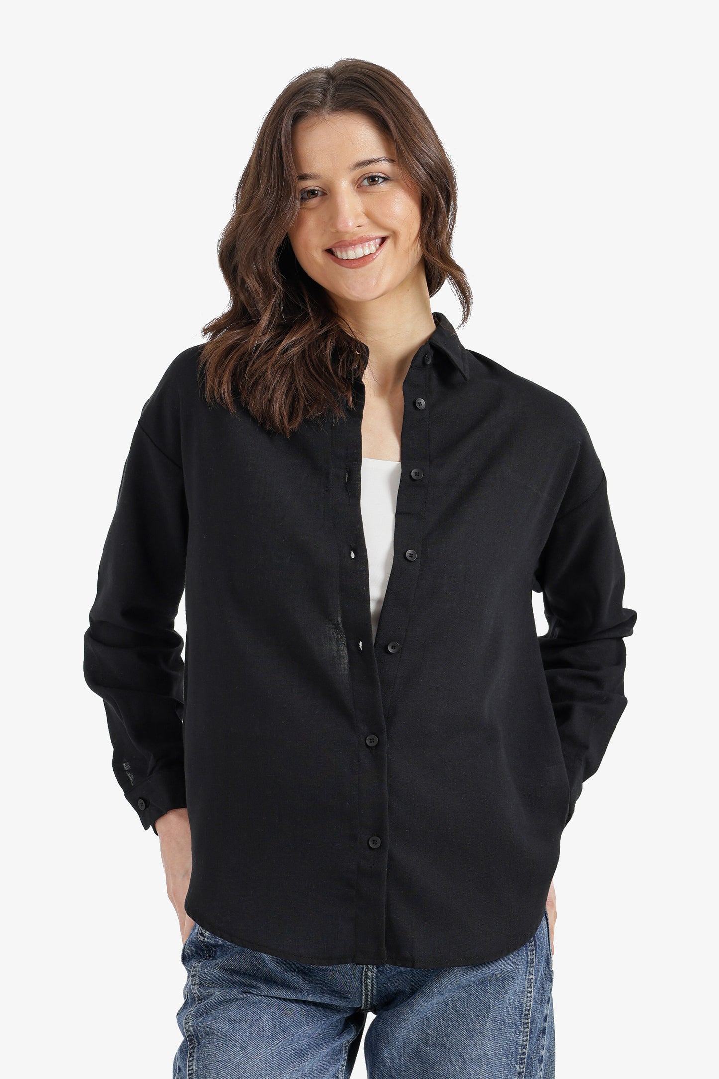 Dropped-Shoulder Relaxed Shirt