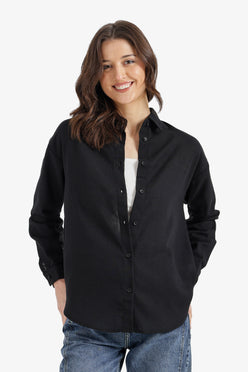 Dropped-Shoulder Relaxed Shirt