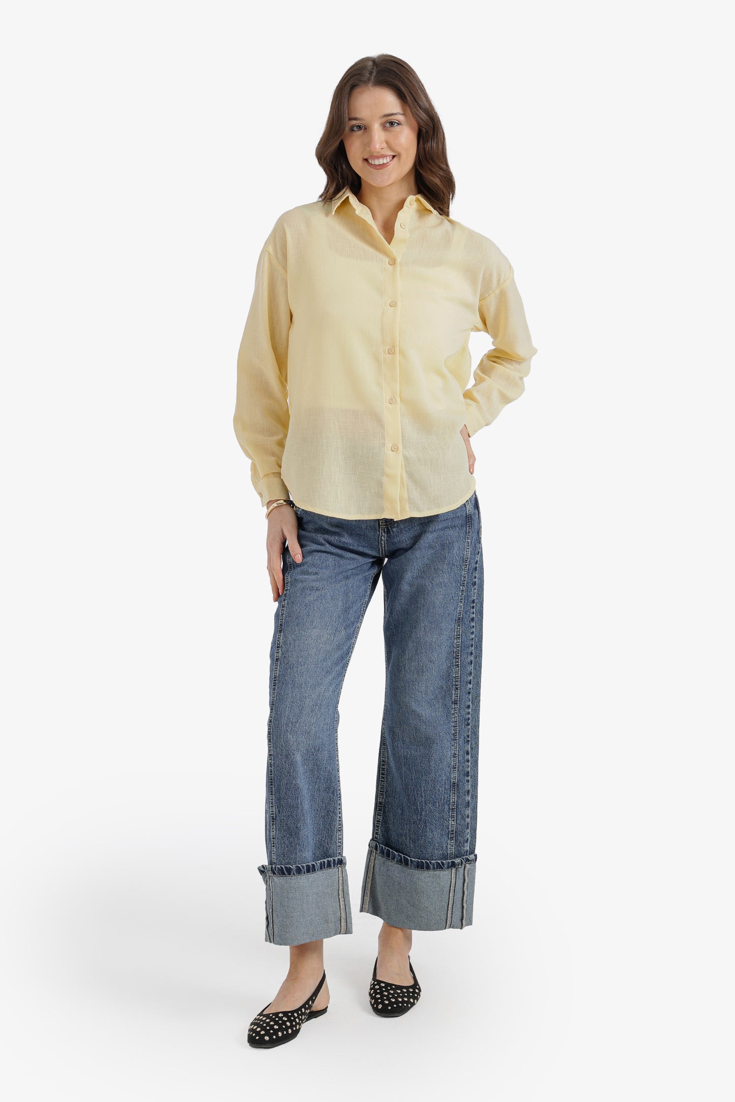 Dropped-Shoulder Relaxed Shirt