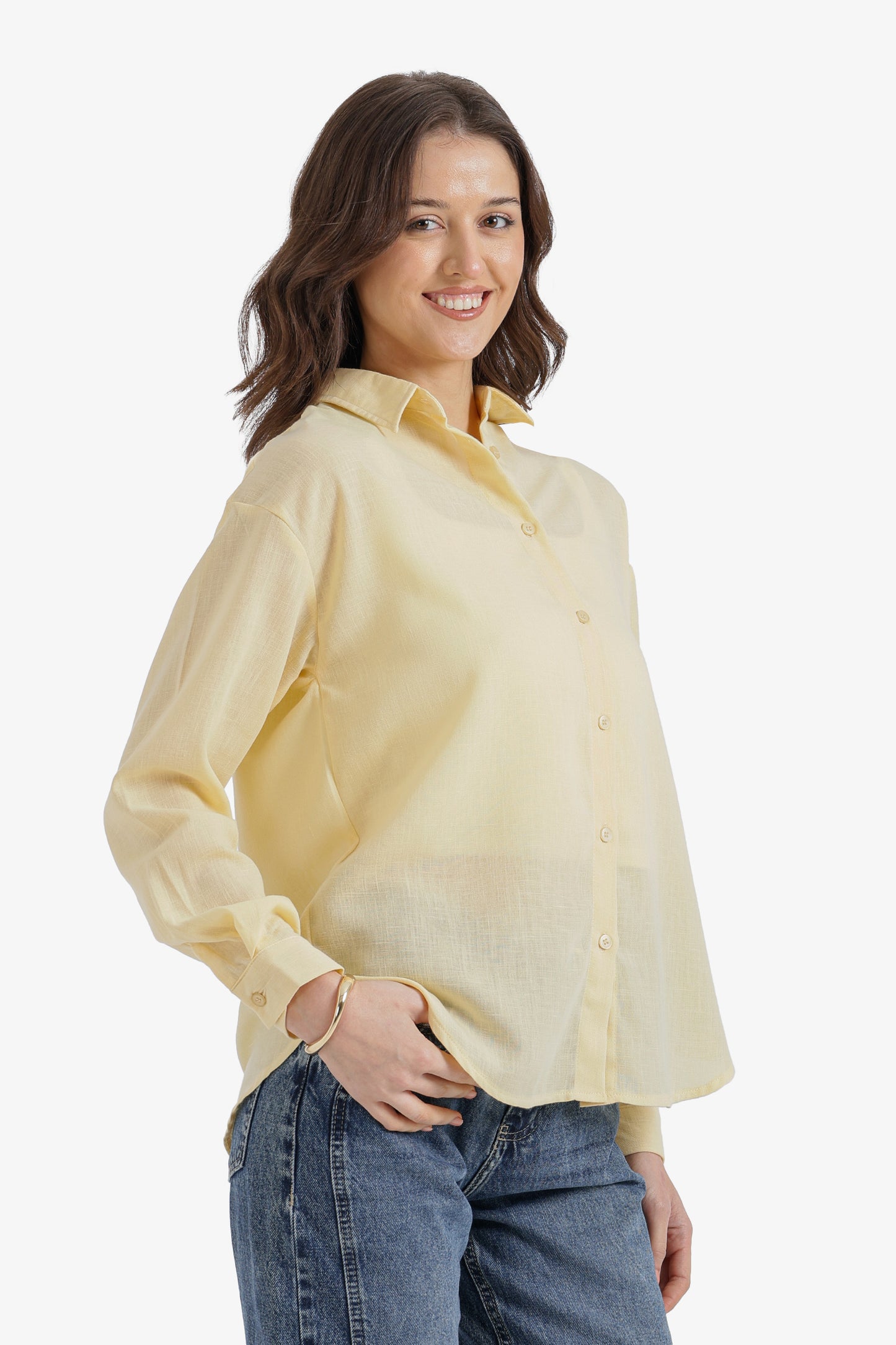 Dropped-Shoulder Relaxed Shirt