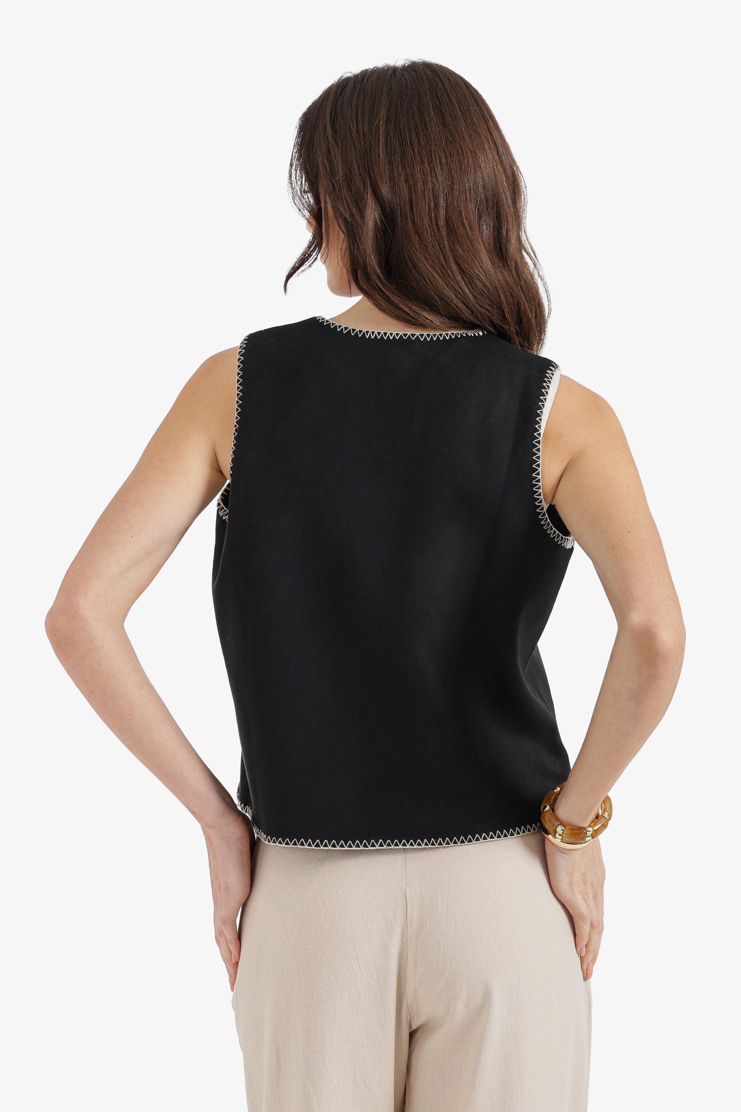 Sun & Moon Embroidered Vest