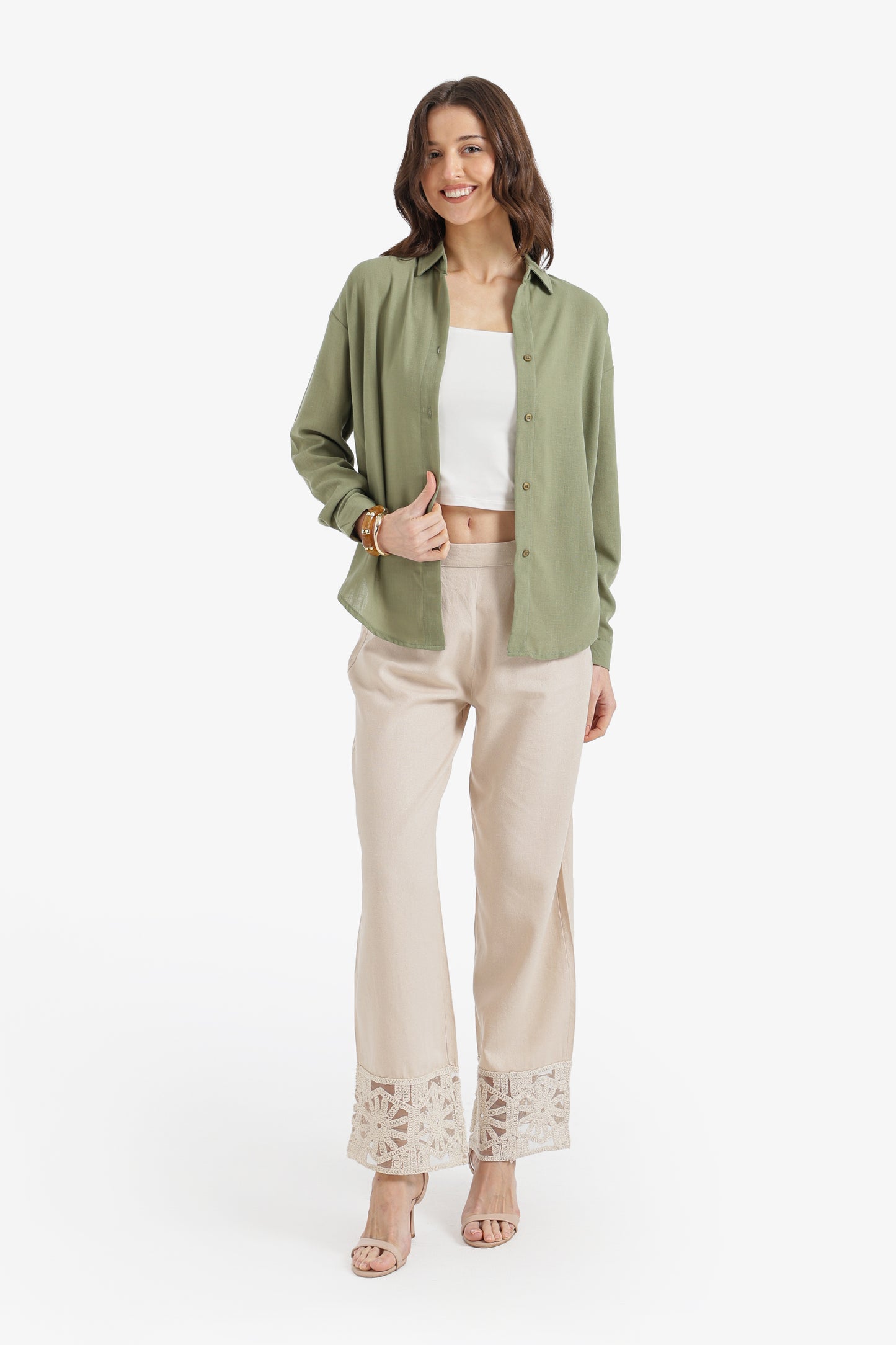 Dropped-Shoulder Relaxed Shirt