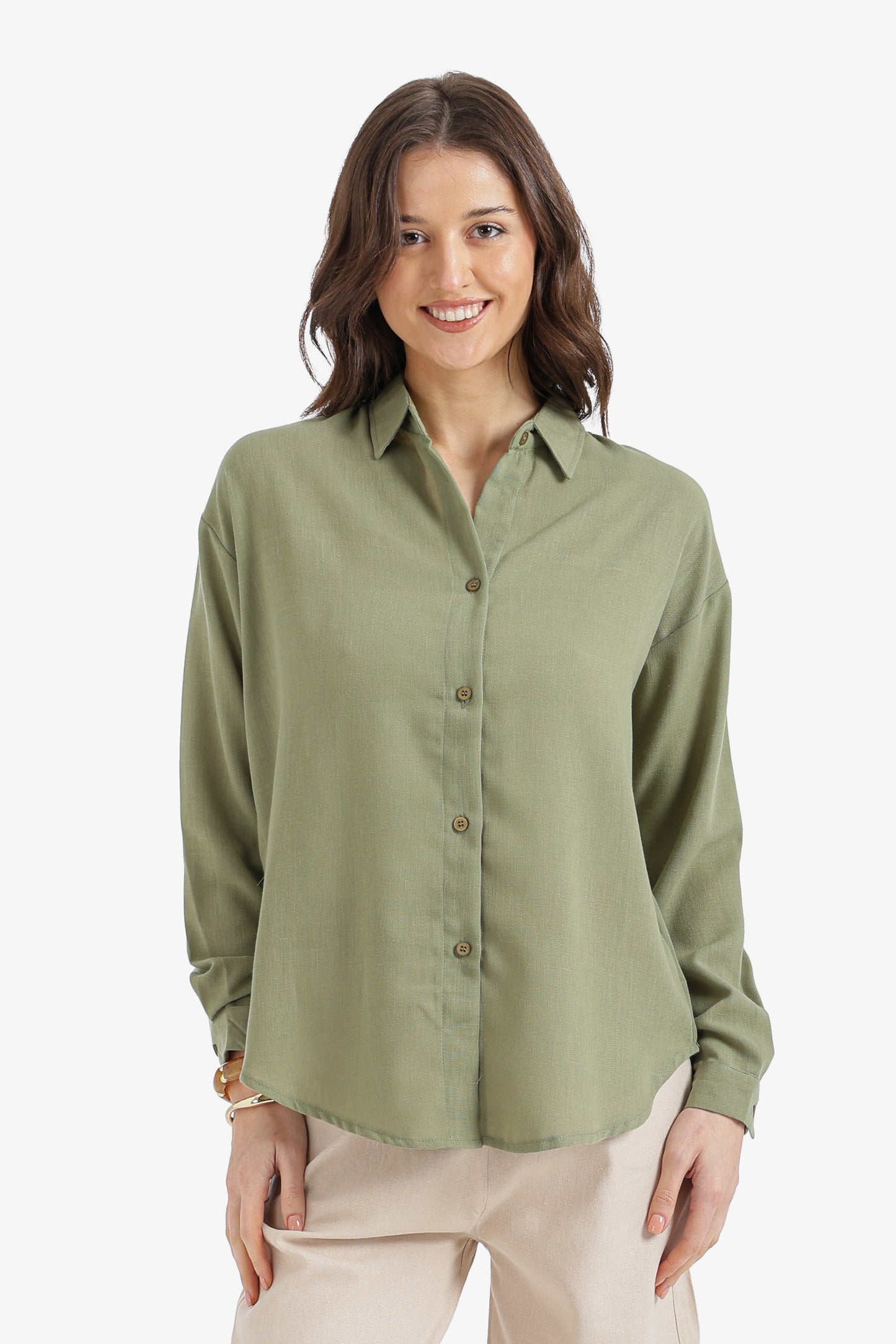 Dropped-Shoulder Relaxed Shirt
