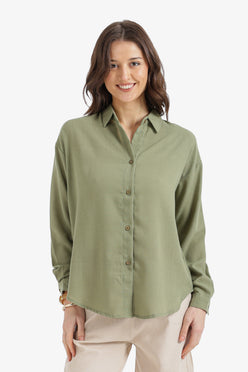 Dropped-Shoulder Relaxed Shirt