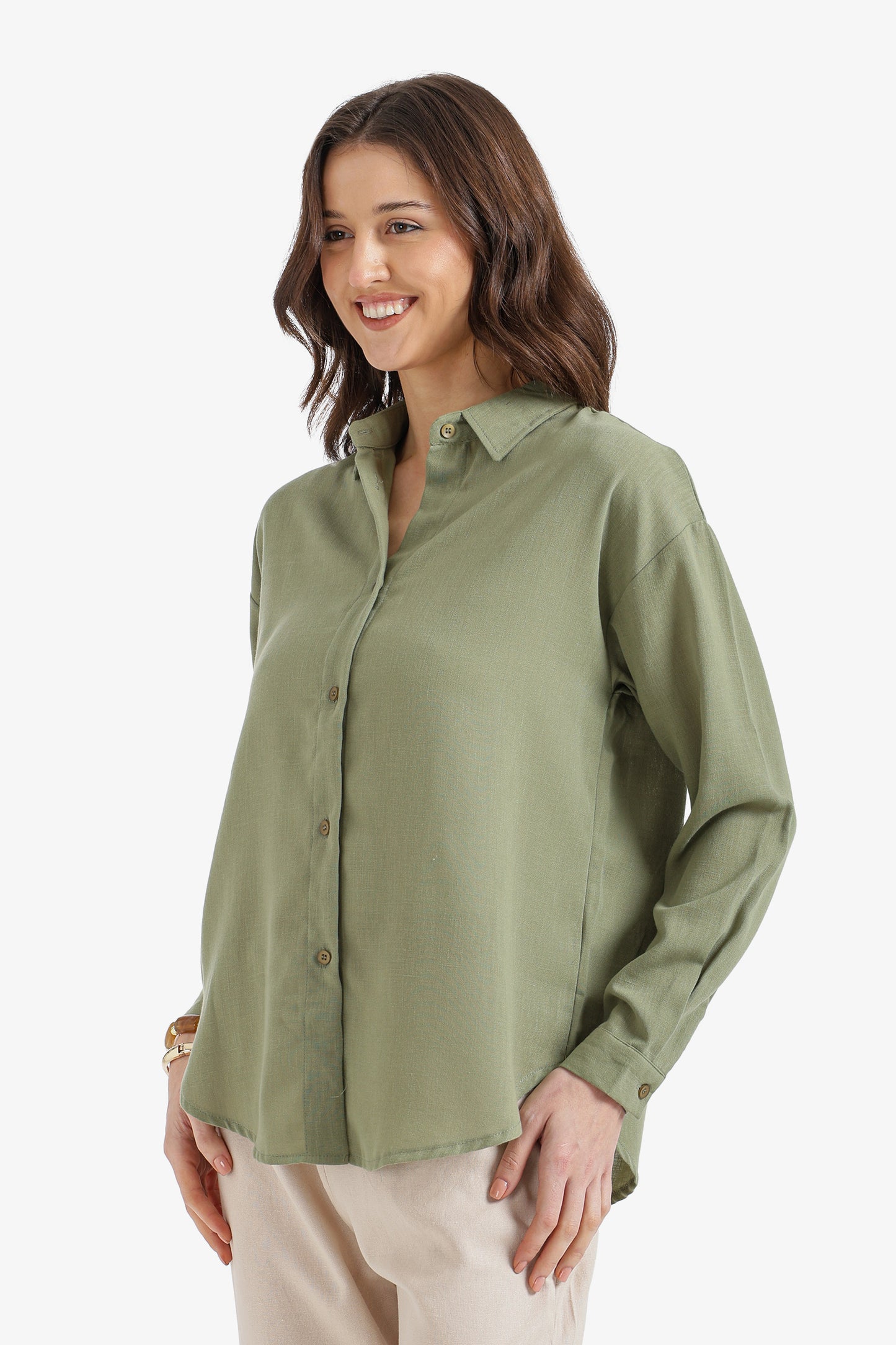 Dropped-Shoulder Relaxed Shirt