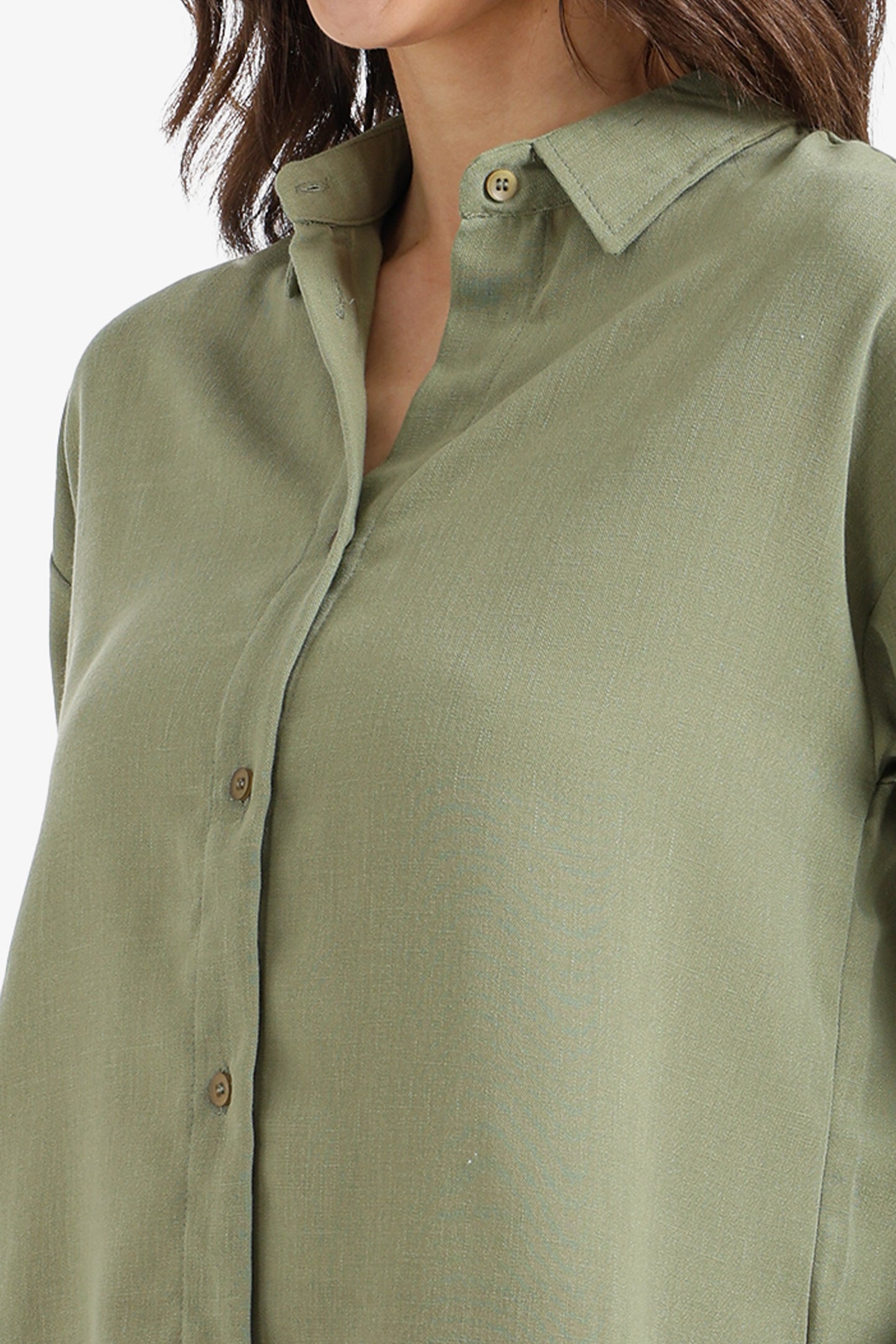 Dropped-Shoulder Relaxed Shirt