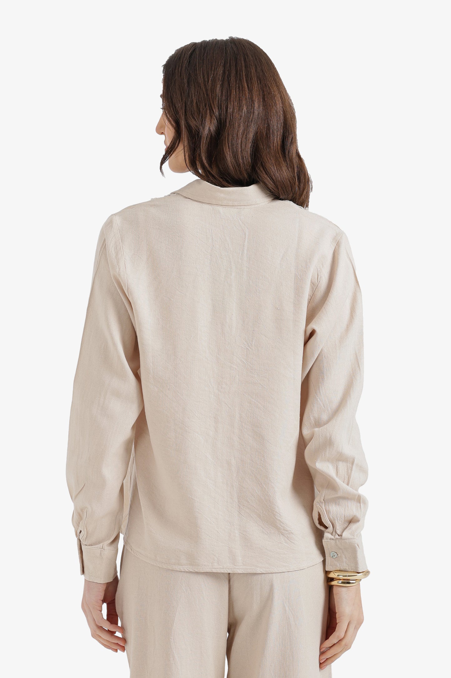 Embroidered Neckline Shirt