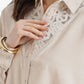 Embroidered Neckline Shirt