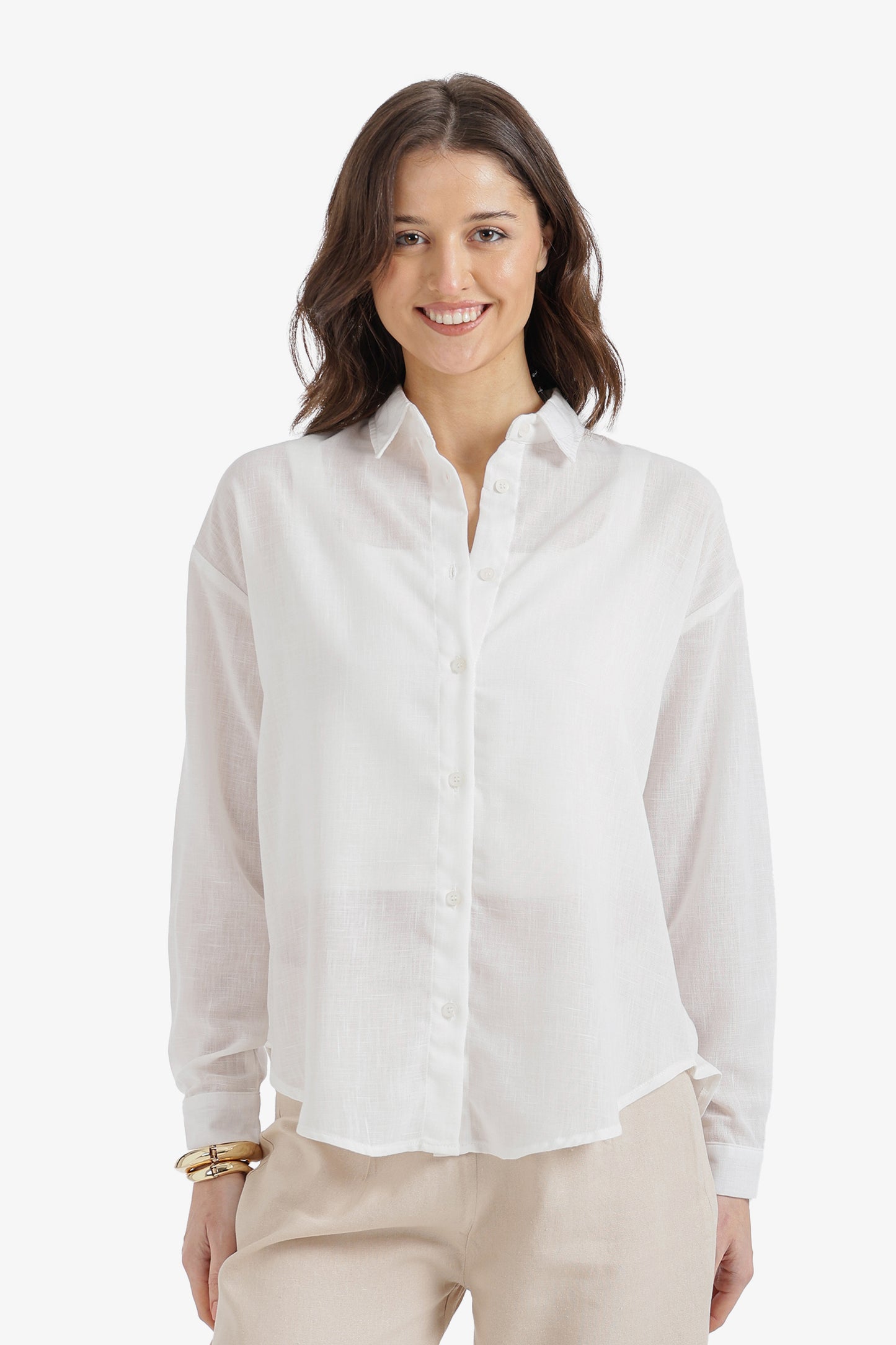 Dropped-Shoulder Relaxed Shirt