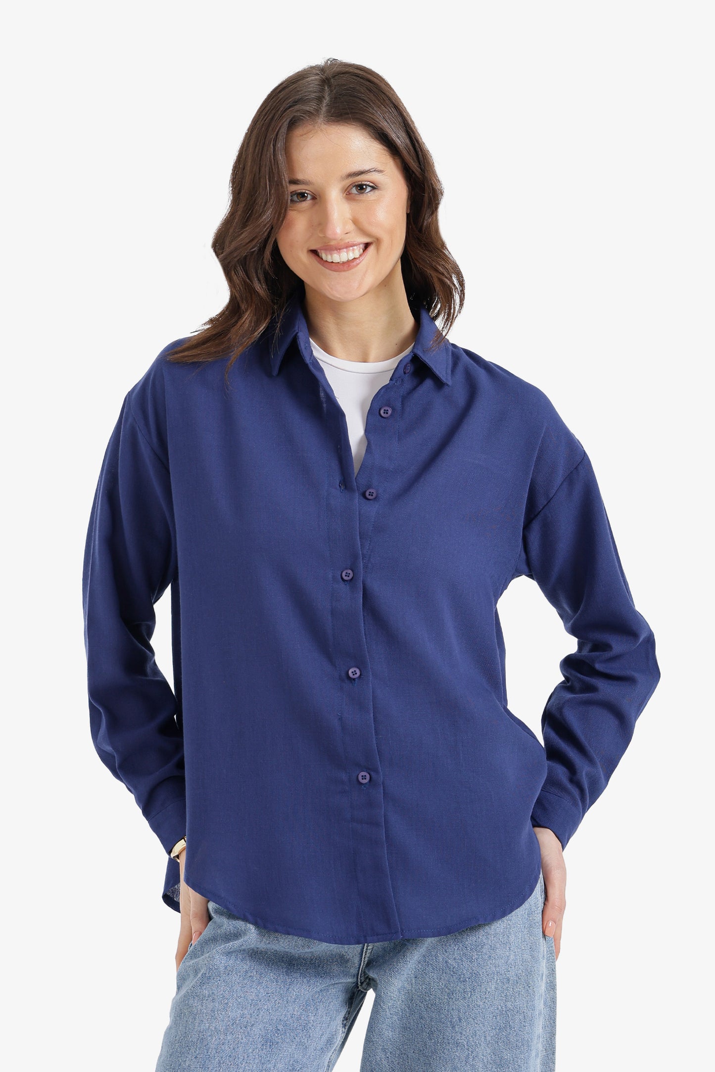 Dropped-Shoulder Relaxed Shirt