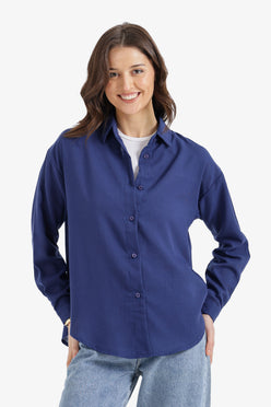 Dropped-Shoulder Relaxed Shirt