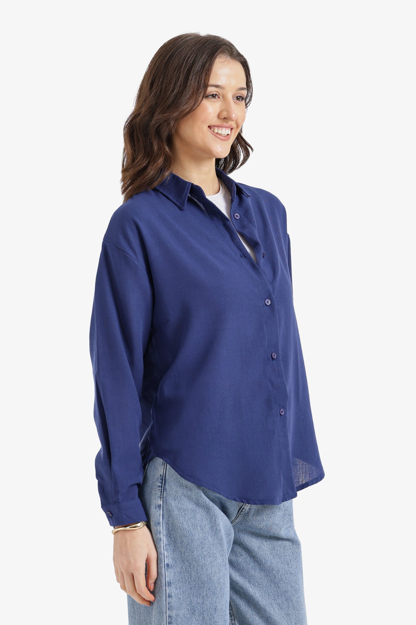Dropped-Shoulder Relaxed Shirt