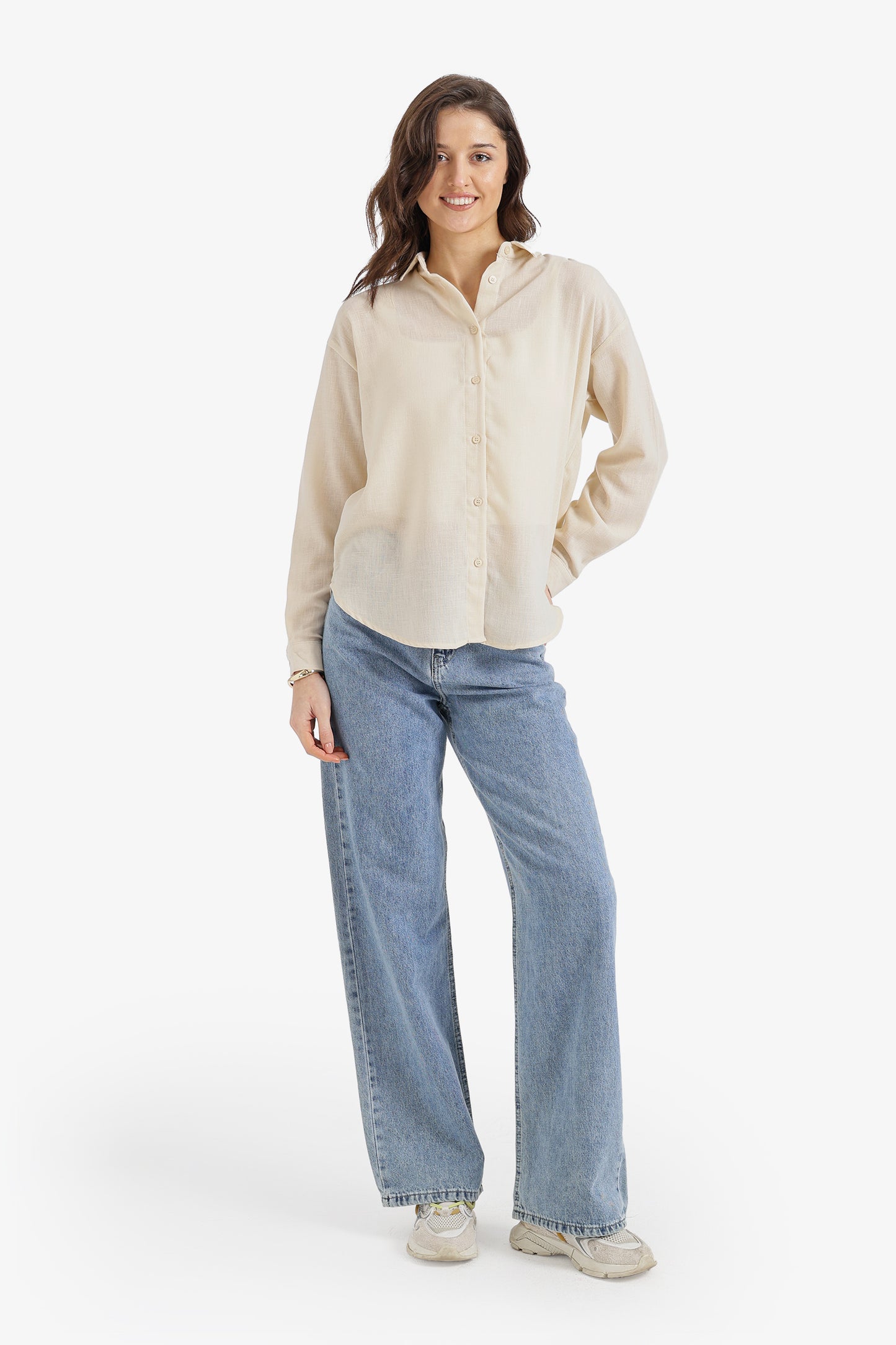 Dropped-Shoulder Relaxed Shirt