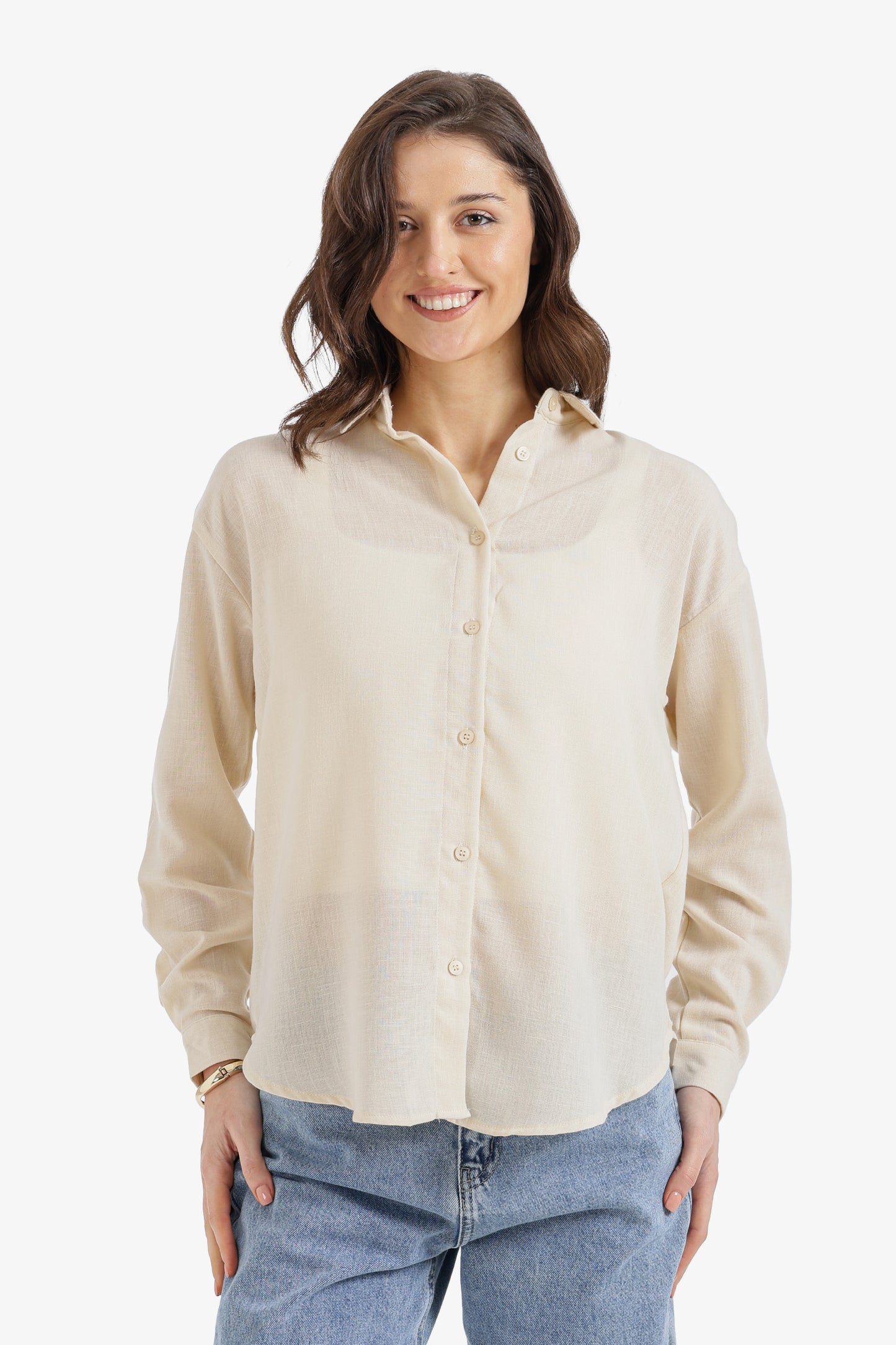 Dropped-Shoulder Relaxed Shirt